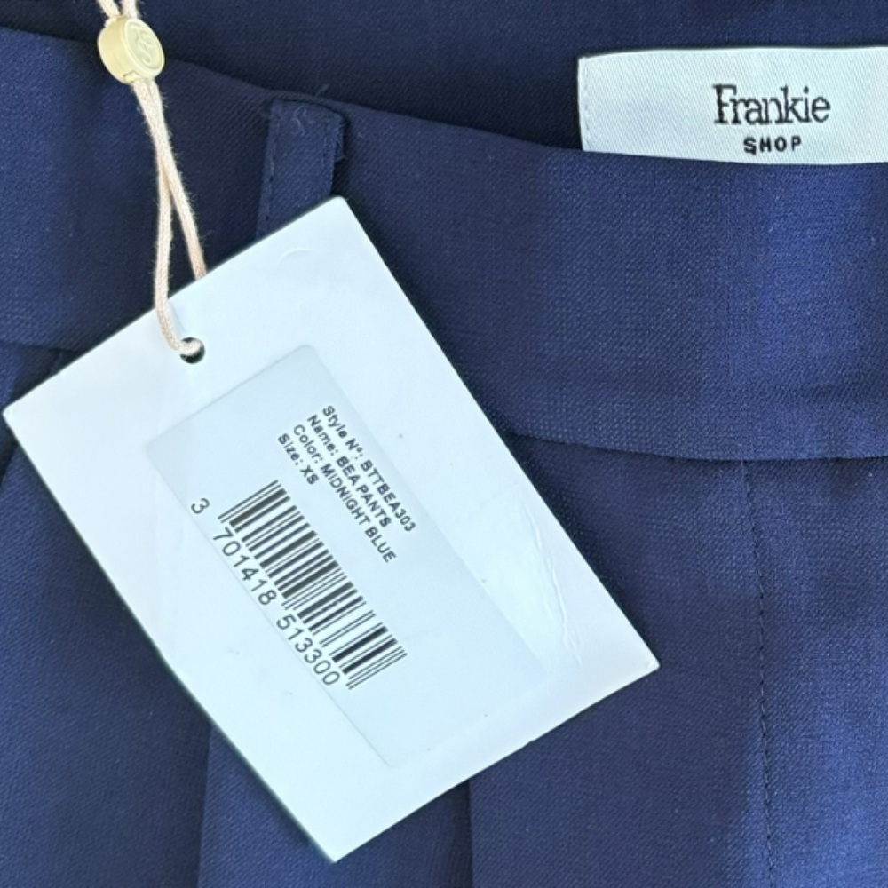 The Frankie Shop Pleated Bea Pants XS Midnight Blue NWT - Picture 8 of 11